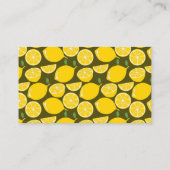 Lemon Yellow Modern Fun Niedlich Visitenkarte (Rückseite)