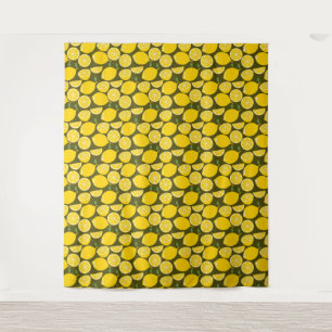 Lemon Yellow Modern Fun Niedlich Wandteppich