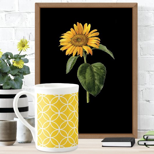 Lemon Yellow Modern Geometric Porzellantasse