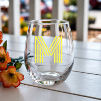 Lemon Yellow Modern Monogram, Initialbrief