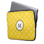 Lemon Yellow Monogram Laptopschutzhülle (Vorderseite Links)