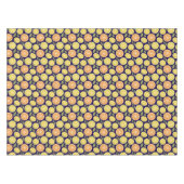 Lemon yellow orange  Pattern blue Tischdecke (Vorderseite (Horizontal))