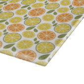 Lemon yellow orange  Pattern  Schneidebrett (Ecke)