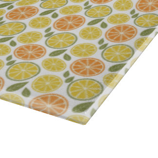 Lemon yellow orange Pattern Schneidebrett