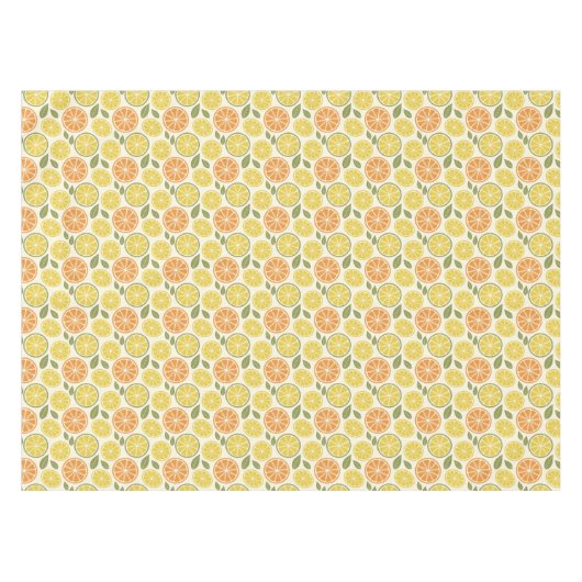 Lemon yellow orange  Pattern white  Tischdecke (Vorderseite (Horizontal))
