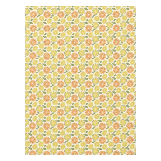 Lemon yellow orange  Pattern white  Tischdecke (Vorderseite)