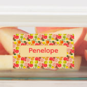 Lemon yellow pattern Labels with name Etiketten (Befestigt)