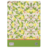 Lemon Yellow Personalisiert Name Floral Teacher Klemmbrett (Rückseite)