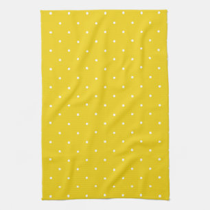 Lemon Yellow Polka Dot Kitchen Handtücher