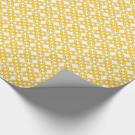 Lemon Yellow Print Geschenkpapier (Ecke)