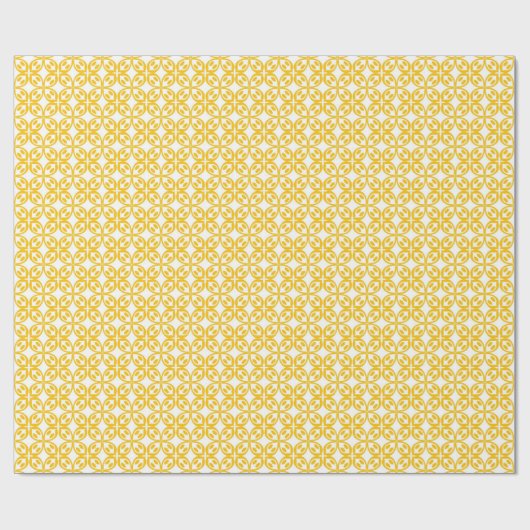 Lemon Yellow Print Geschenkpapier (Flach)