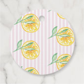 Lemon Yellow Retro Moderne Babydusche Danke Geschenkanhänger (Rückseite)