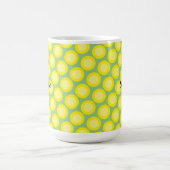 Lemon Yellow Sage Green Individuelle Name Geschenk Kaffeetasse (Mittel)