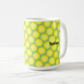 Lemon Yellow Sage Green Individuelle Name Geschenk Kaffeetasse (VorderseiteRechts)