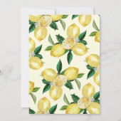 Lemon Yellow She fand das Brautparty zum Hauptpres Einladung (Rückseite)