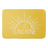 Lemon Yellow Simple Modern Hello Sunshine Badematte (Vorderseite)