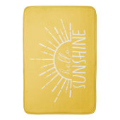 Lemon Yellow Simple Modern Hello Sunshine Badematte (Vorderseite Vertikal)
