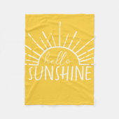 Lemon Yellow Simple Modern Hello Sunshine Fleecedecke (Vorderseite)