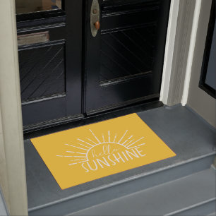 Lemon Yellow Simple Modern Hello Sunshine Fußmatte