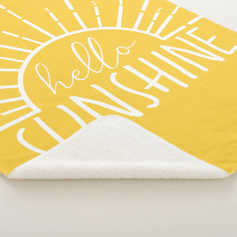 Lemon Yellow Simple Modern Hello Sunshine Sherpadecke