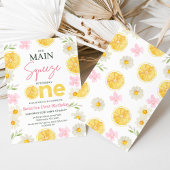 Lemon Yellow Slices Unser Hauptpresse 1. Geburtsta Einladung
