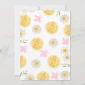 Lemon Yellow Slices Unser Hauptpresse 1. Geburtsta Einladung (Rückseite)