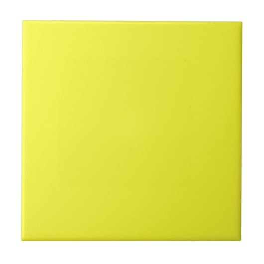 Lemon Yellow Solid Color Tile Fliese (Vorderseite)