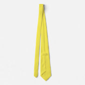 Lemon Yellow Solid Neck Tie Krawatte (Rückseite)