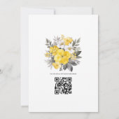 Lemon Yellow, Stormy Gray und Light Gray Wedding Einladung (Rückseite)