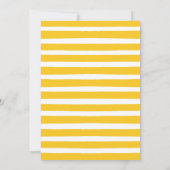 Lemon Yellow Stripe Citrus Leaf Brautparty Einladung (Rückseite)