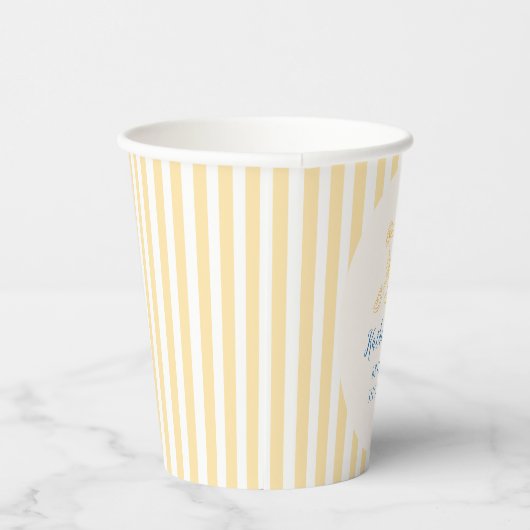 Lemon Yellow Stripes Pappbecher (Rechts)