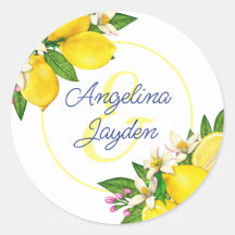 Lemon Yellow Summer Elegante Script Hochzeit