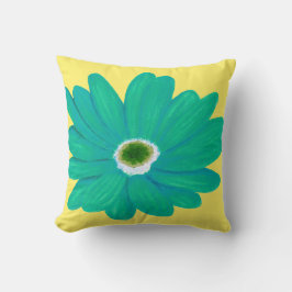 Lemon Yellow Summer Floral Throw Kissen