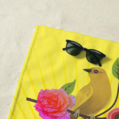 Lemon Yellow Sunshine & Dew Drops Strandtuch (Beispiel)