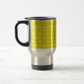Lemon Yellow Travel Mug mit weißen Polka Docks Reisebecher (Links)