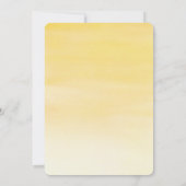 Lemon Yellow Wasserfarbe String Lights Einladung (Rückseite)