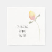 Lemon Yellow Watercolor Blume Serviette (Vorderseite)