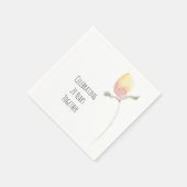 Lemon Yellow Watercolor Blume Serviette (Ecke)