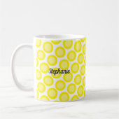 Lemon Yellow White Custom Name Farbe Geschenk Gefa Kaffeetasse (Links)