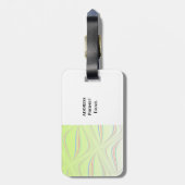 Lemon Yellow Wirbel Pattern Gepäckanhänger (Rückseite vertikal)
