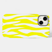 Lemon Yellow Zebra Print Case-Mate iPhone Hülle (Rückseite (Horizontal))