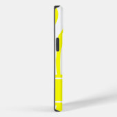 Lemon Yellow Zebra Print mit Monogramm Case-Mate iPhone Hülle (Rückseite / Rechts)