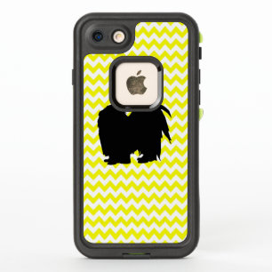 Lemon Yellow Zickzack mit Shih Tzu Silhouette
