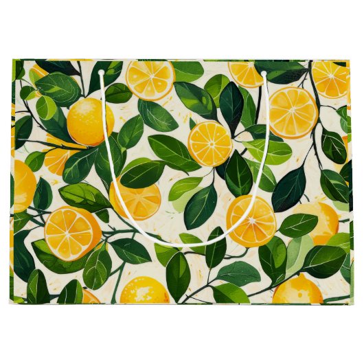 "Lemon Zest Gift Bag" Große Geschenktüte (Vorderseite)