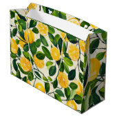"Lemon Zest Gift Bag" Große Geschenktüte (Rückseite Schrägansicht)