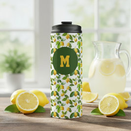 Lemon Zest Pattern Thermosbecher