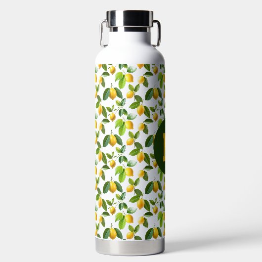 Lemon Zest Pattern Trinkflasche (Vorderseite)