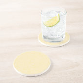 Lemon Zest print - gelbes Mantel-Accessoire Sonder Sandstein Untersetzer (Seite)