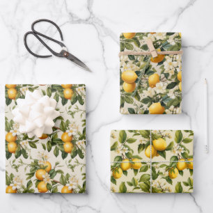 Lemon Zest Wrapping Paper Geschenkpapier Set