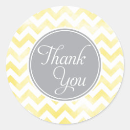 Lemon Zickzack Danke, Stickers, rund Runder Aufkleber